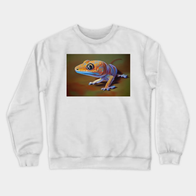 Gecko Crewneck Sweatshirt by cloudart2868